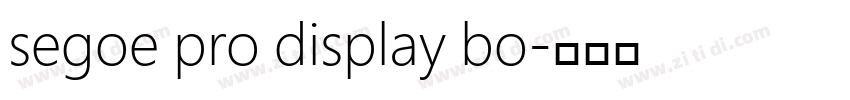 segoe pro display bo字体转换
